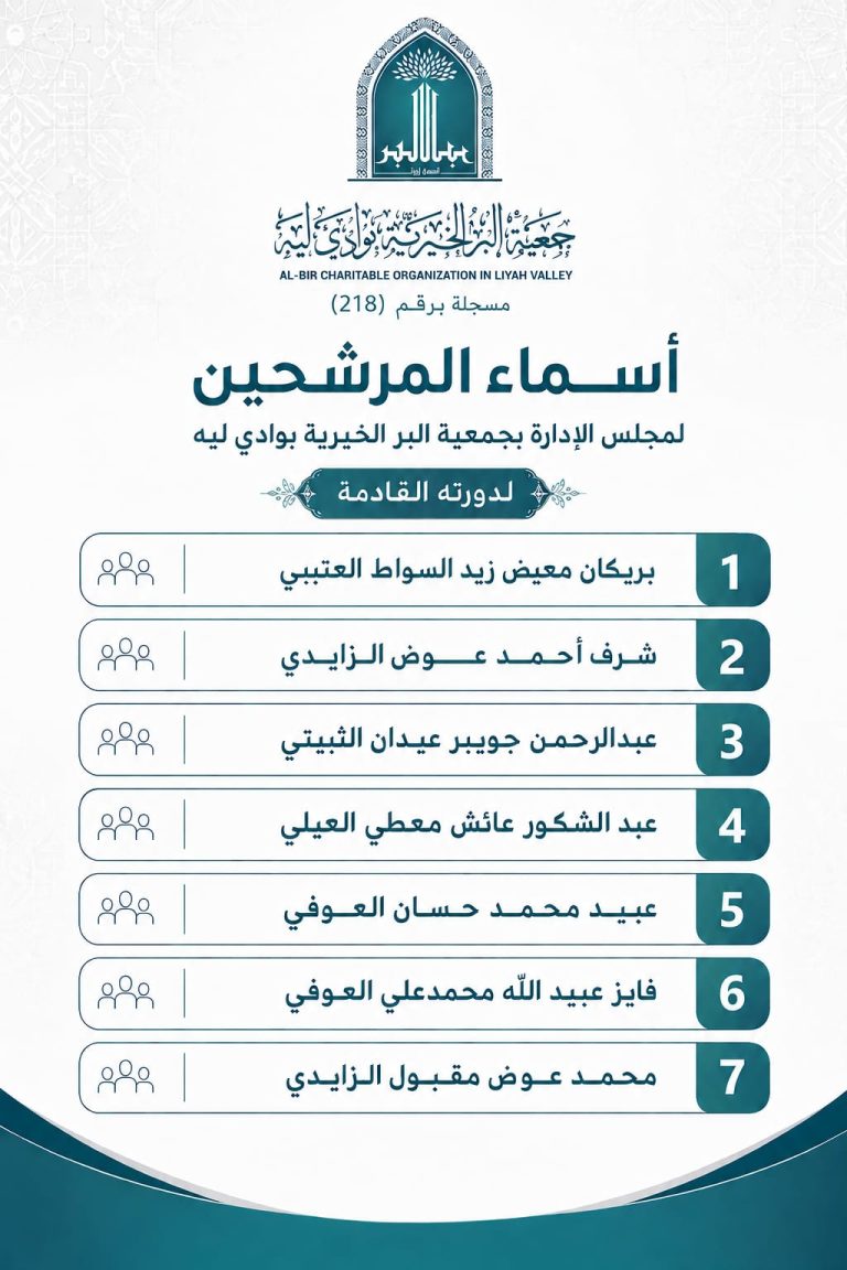 أسماء المرشحين لمجلس الإدارة